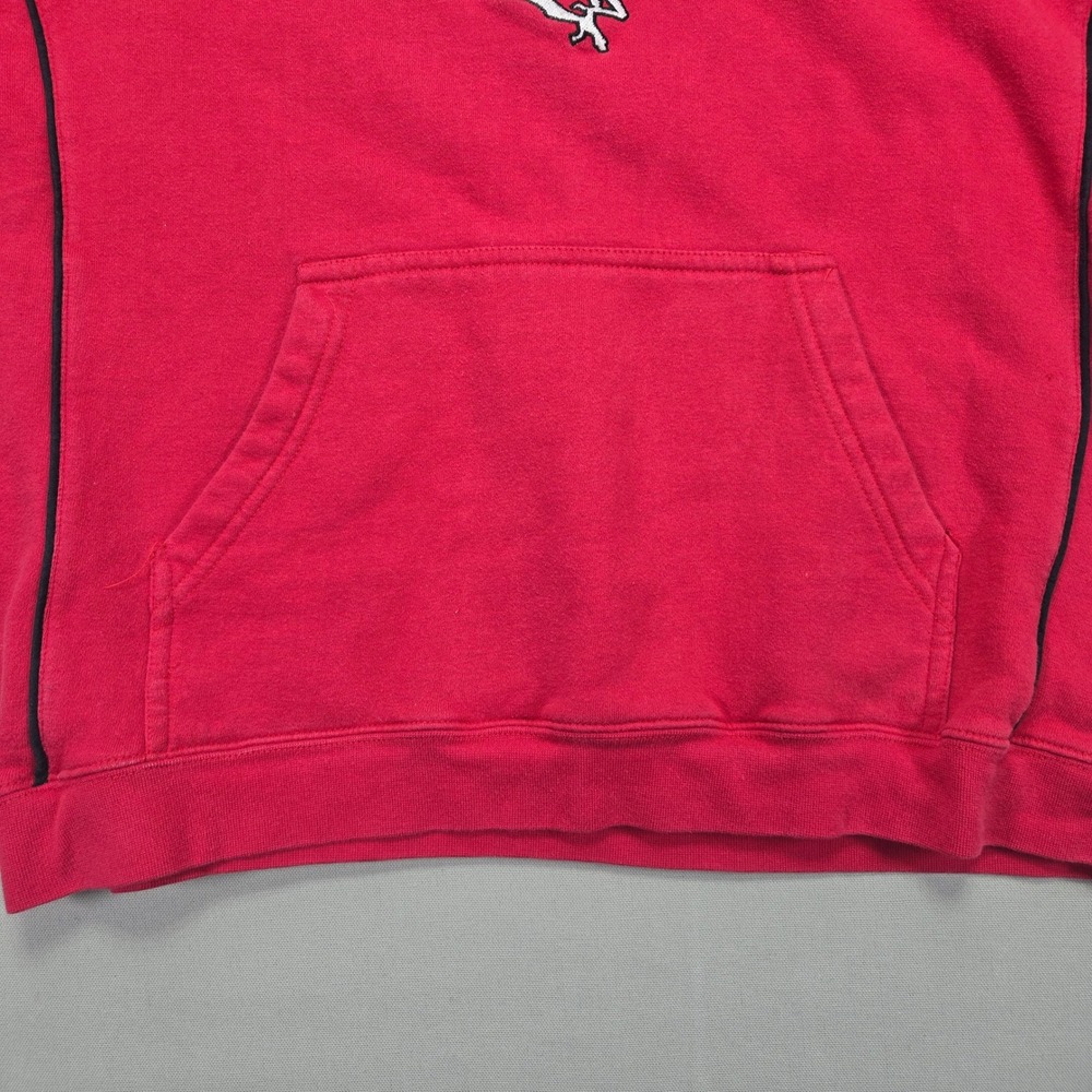 Bulletin Hoodie Stampeders Horse Graphic Red Pullover Mens Size S Fleece Sport - Picture 4 of 7